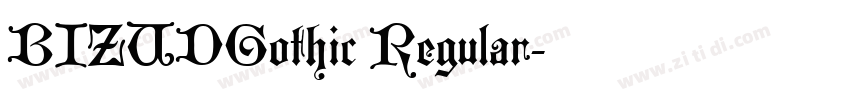 BIZUDGothic Regular字体转换